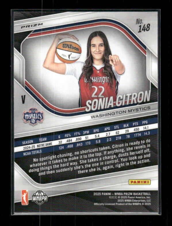Sonia Citron - 2025 Prizm WNBA - Green Prizm - Rookie Variation