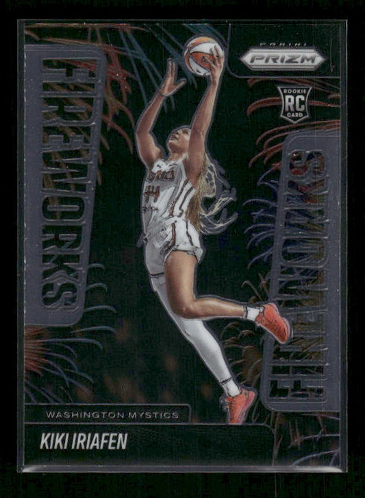 Kiki Iriafen - 2025 Prizm WNBA - Fireworks - Rookie