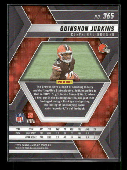 Quinshon Judkins - 2025 Mosaic Football - Rookie