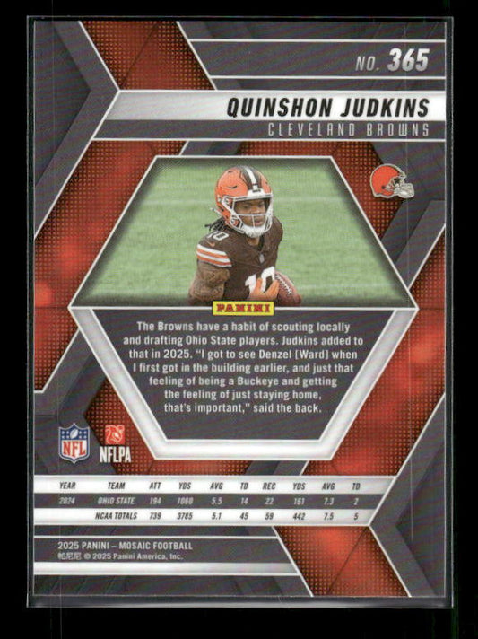 Quinshon Judkins - 2025 Mosaic Football - Rookie