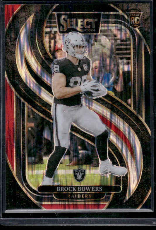 Brock Bowers - 2024 Select Football - Red / Black Shock - Premier Level - Rookie