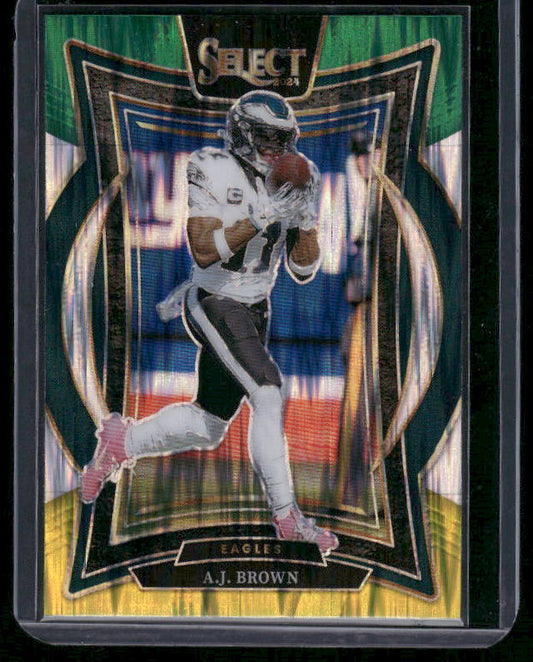 A.J. Brown - 2024 Select Football - Green / Yellow Shock - Concourse