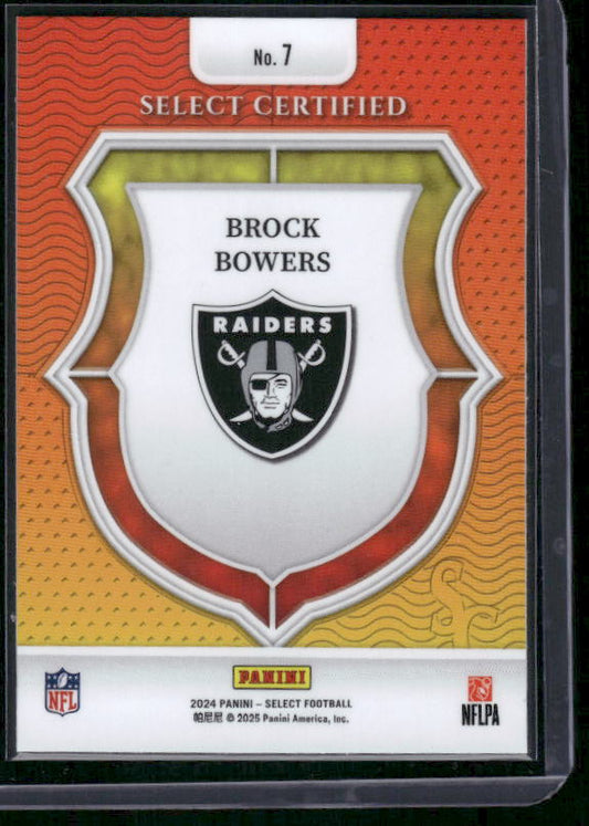 Brock Bowers - 2024 Select Football - Select Certified - Rookie