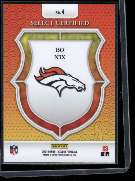 Bo Nix - 2024 Select Football - Select Certified - Rookie