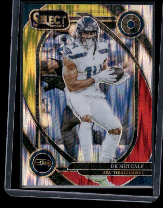 DK Metcalf - 2024 Select Football - Red / Yellow Shock - Club Level