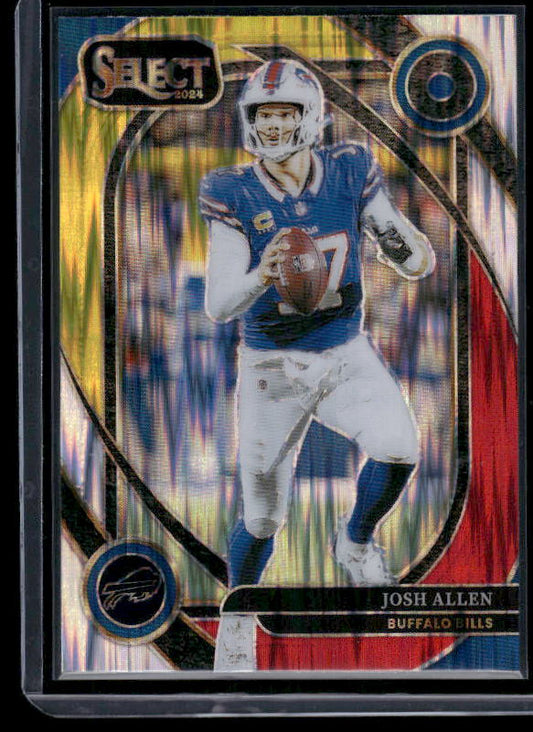 Josh Allen - 2024 Select Football - Red / Yellow Shock - Club Level