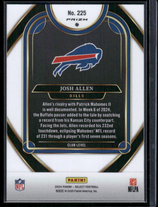 Josh Allen - 2024 Select Football - Red / Yellow Shock - Club Level