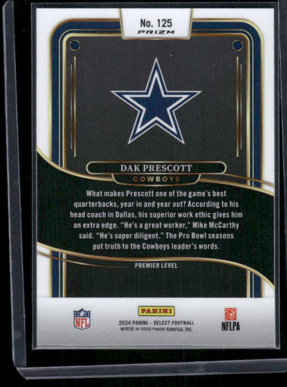Dak Prescott - 2024 Select Football - Red / Yellow Shock - Premier Level