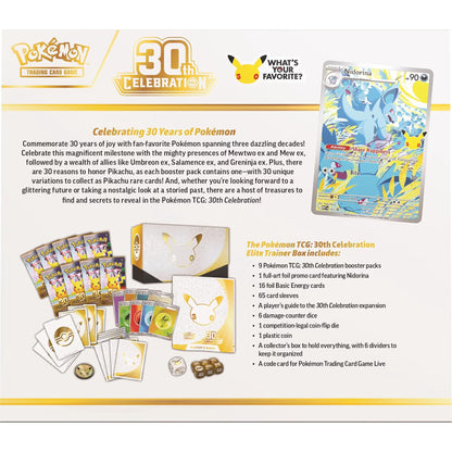 Pokémon TCG: 30th Celebration Elite Trainer Box - Arrives 10/19/26