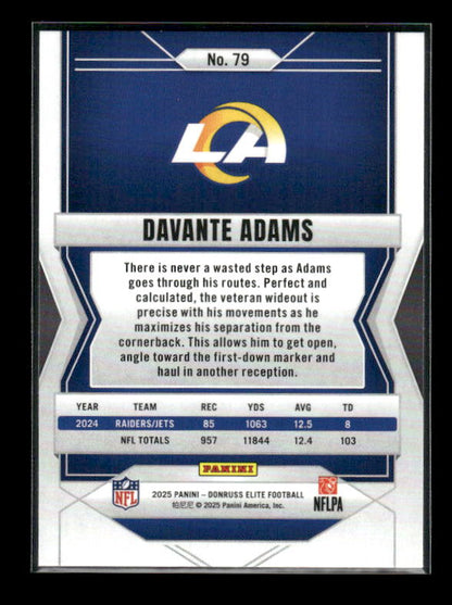 Davante Adams - 2025 Donruss Elite - Green Disco
