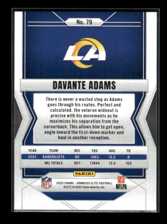 Davante Adams - 2025 Donruss Elite - Green Disco