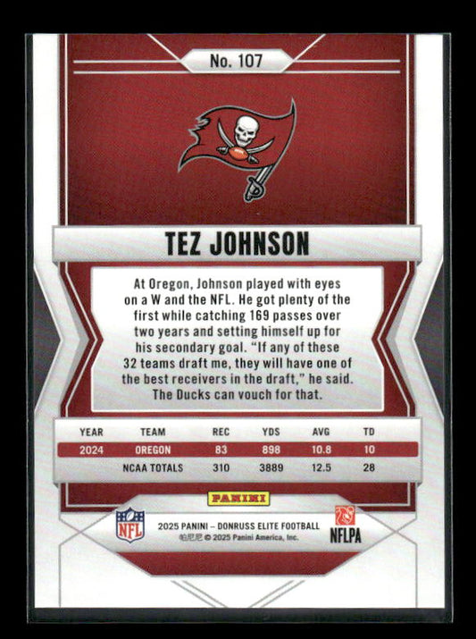 Tez Johnson - 2025 Donruss Elite - Green Disco - Rookie