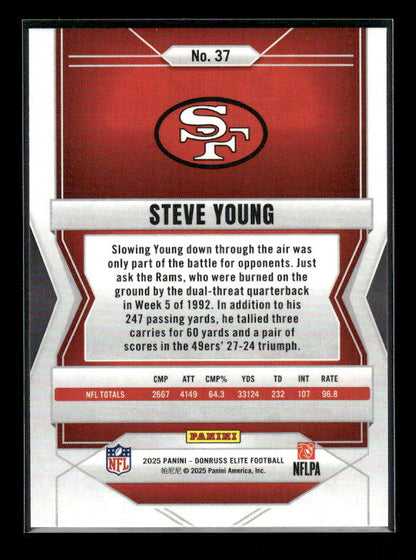 Steve Young - 2025 Donruss Elite - Green Disco