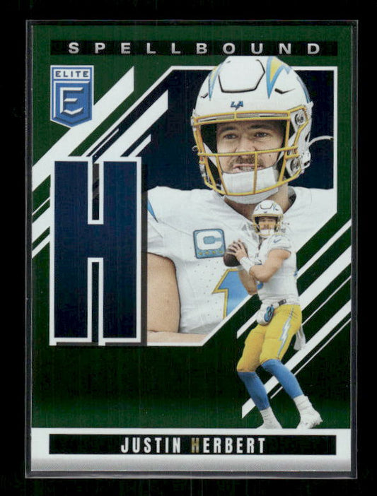 Justin Herbert - 2025 Donruss Elite - Spellbound Green