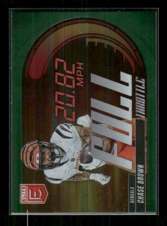 Chase Brown - 2025 Donruss Elite - Full Throttle Green