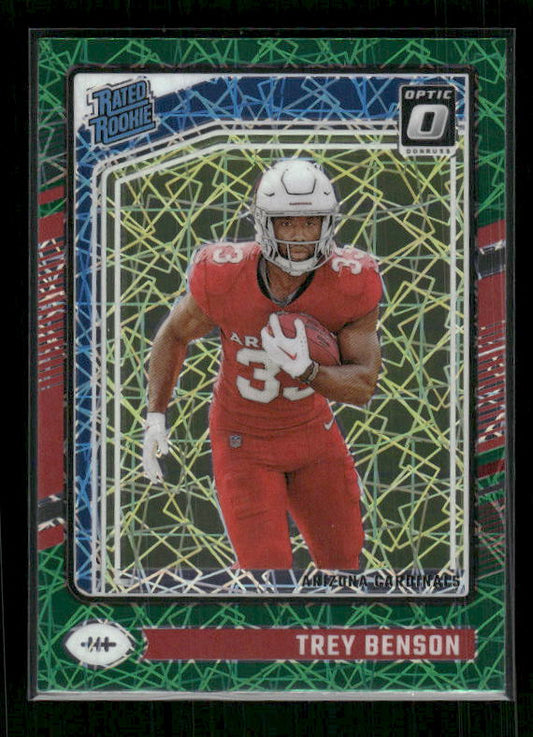 Trey Benson - 2024 Donruss Optic - Green Velocity - Rated Rookie
