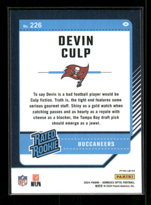 Devin Culp - 2024 Donruss Optic - Green Velocity - Rated Rookie