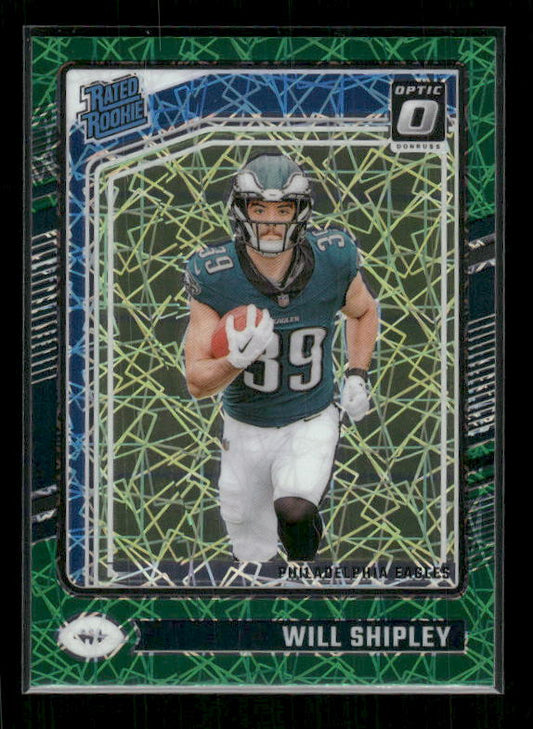 Will Shipley - 2024 Donruss Optic - Green Velocity - Rated Rookie