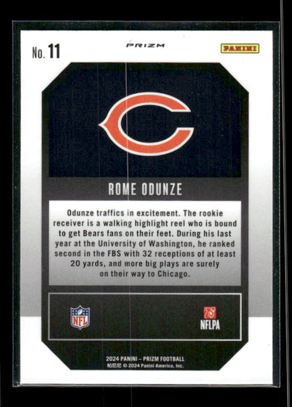 Rome Odunze - 2024 Panini Prizm - Emergent Green Ice Prizm - Rookie
