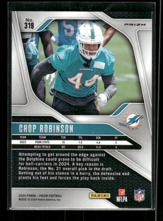 Chop Robinson - 2024 Panini Prizm - Green Wave - Rookie