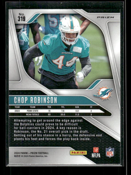 Chop Robinson - 2024 Panini Prizm - Lazer - Rookie