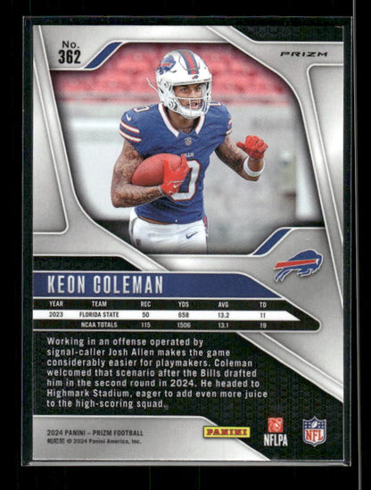 Keon Coleman - 2024 Panini Prizm - Lazer - Rookie