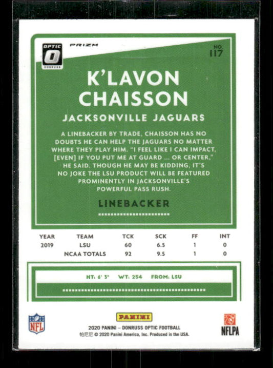 K'Lavon Chaisson - 2020 Donruss Optic - Green Velocity - Rookie