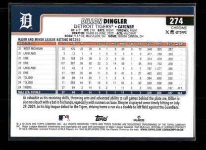 Dillon Dingler - 2025 Topps Chrome - Raywave Refractors - Rookie