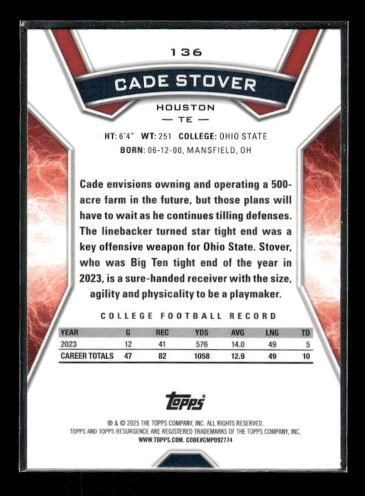 2024 Topps Resurgence #136 Cade Stover Blue Shok