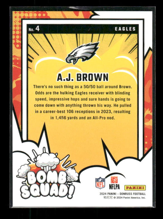 2024 Donruss #4 A.J. Brown Bomb Squad