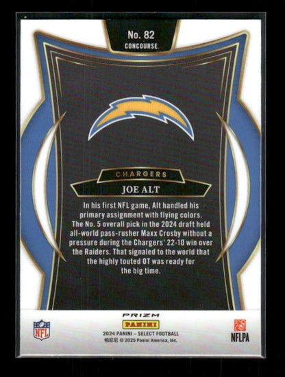 2024 Panini Select #82 Joe Alt Green & Yellow Prizm Shock