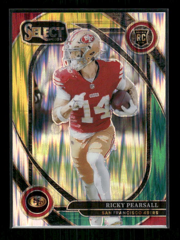 2024 Panini Select #285 Ricky Pearsall Green & Yellow Prizm Shock