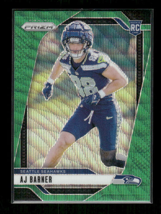 2024 Panini Prizm #304 AJ Barner Green Wave