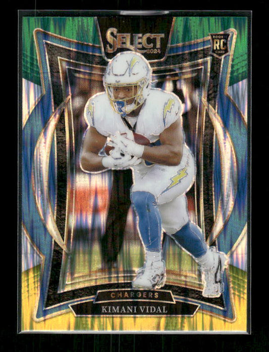 2024 Panini Select #15 Kimani Vidal Green & Yellow Prizm Shock