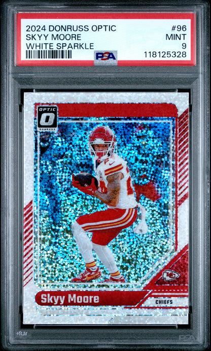 2024 Panini Donruss Optic #96 Skyy Moore White Sparkle PSA 9