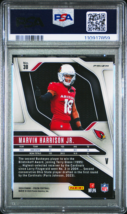 2024 Panini Prizm Rookie Variation #30 Marvin Harrison Jr. PSA 9