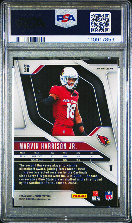 2024 Panini Prizm Rookie Variation #30 Marvin Harrison Jr. PSA 9