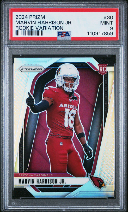 2024 Panini Prizm Rookie Variation #30 Marvin Harrison Jr. PSA 9
