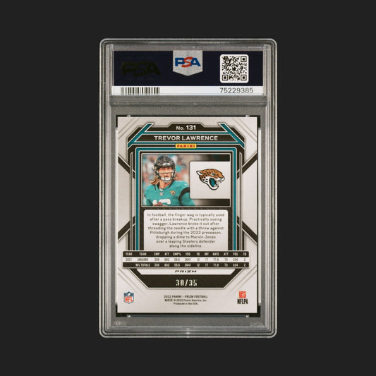 Trevor Lawrence - 2022 Panini Prizm - Red Shimmer /35 - PSA 10