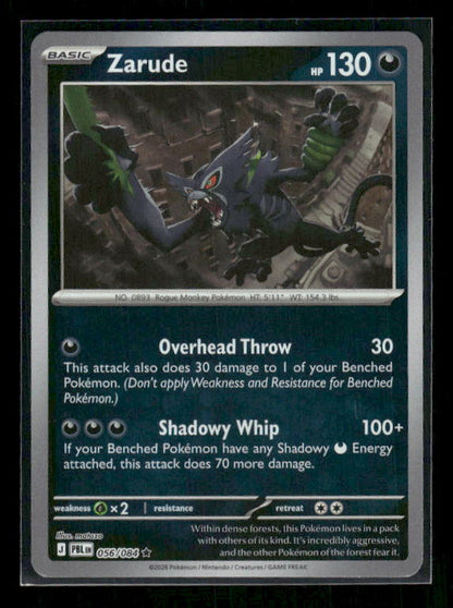 ME05: Pitch Black #056/084 Zarude Holo