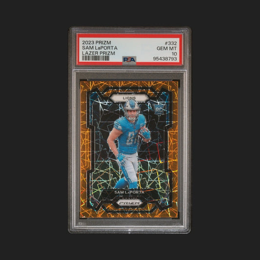 Sam LaPorta - 2023 Panini Prizm - Lazer - Rookie - PSA 10