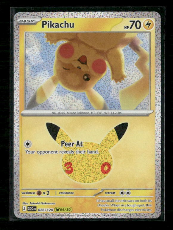 ME: 30th Celebration #026/128 Pikachu
