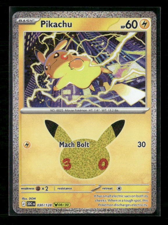 ME: 30th Celebration #030/128 Pikachu