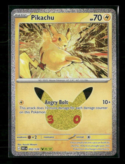 ME: 30th Celebration #052/128 Pikachu