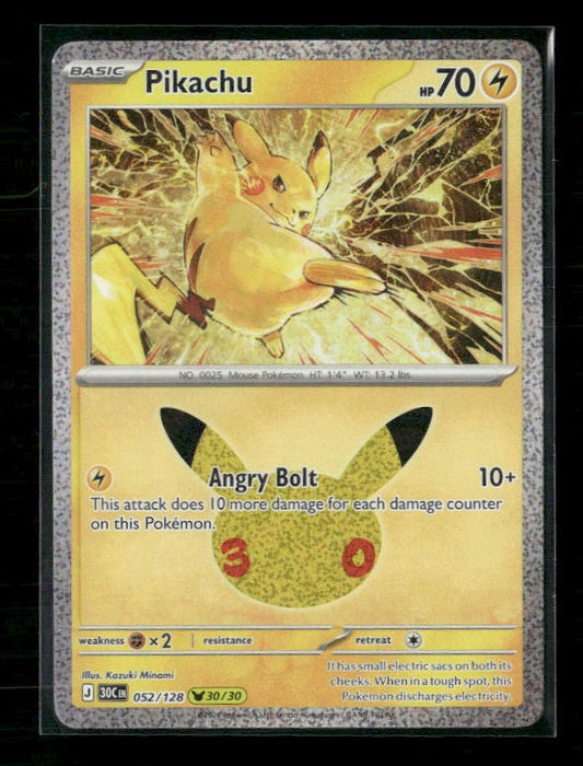 ME: 30th Celebration #052/128 Pikachu