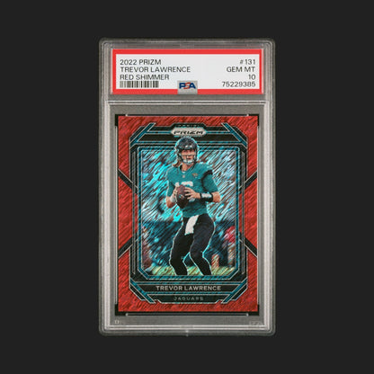 Trevor Lawrence - 2022 Panini Prizm - Red Shimmer /35 - PSA 10