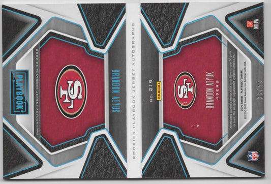 Brandon Aiyuk - 2020 Panini Playbook - Rookie Playbook Jersey Auto /49