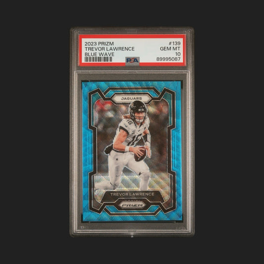 Trevor Lawrence - 2023 Panini Prizm - Blue Wave /199 - PSA 10