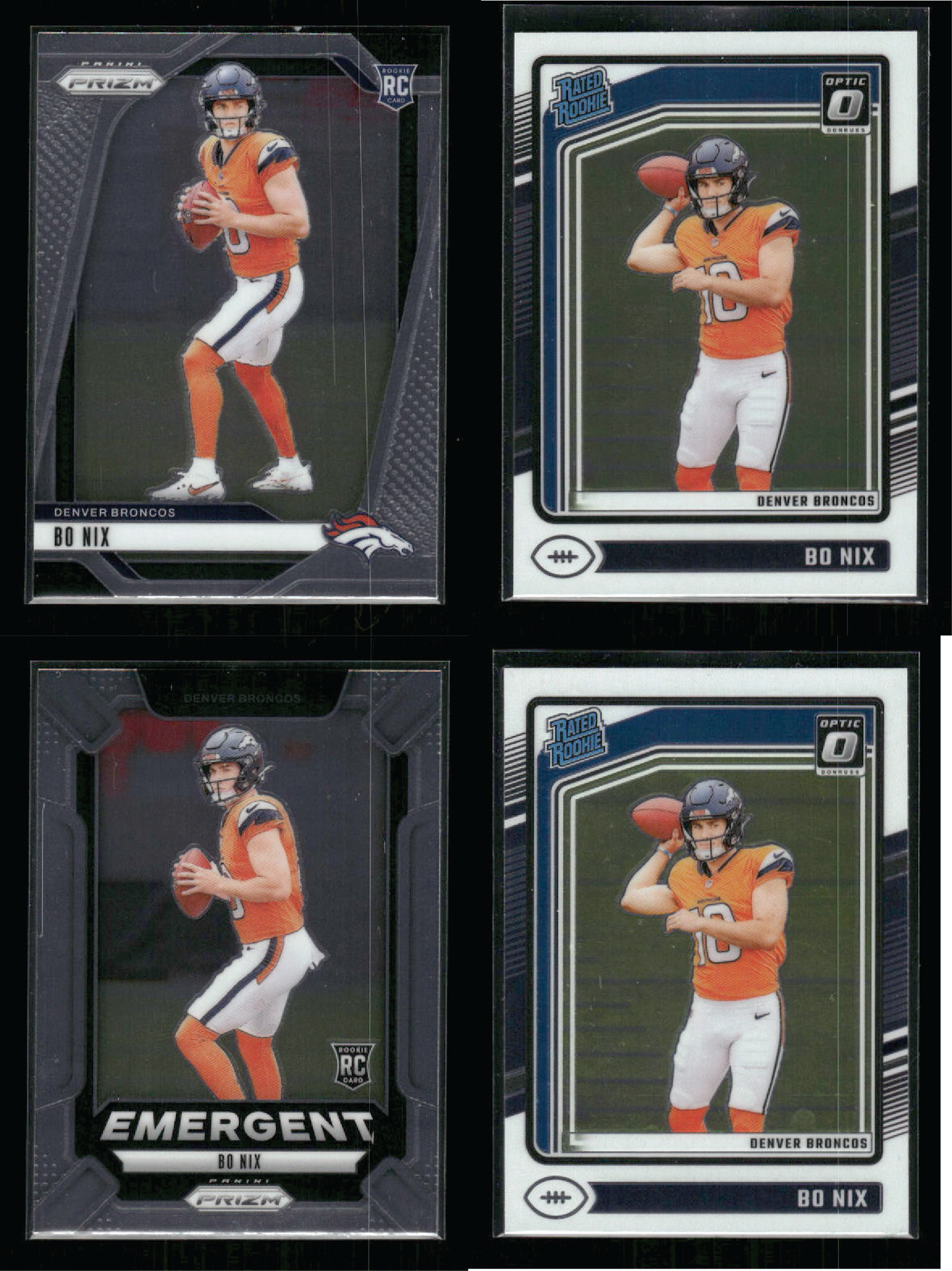 Bo Nix - Rookie 4 Card Lot