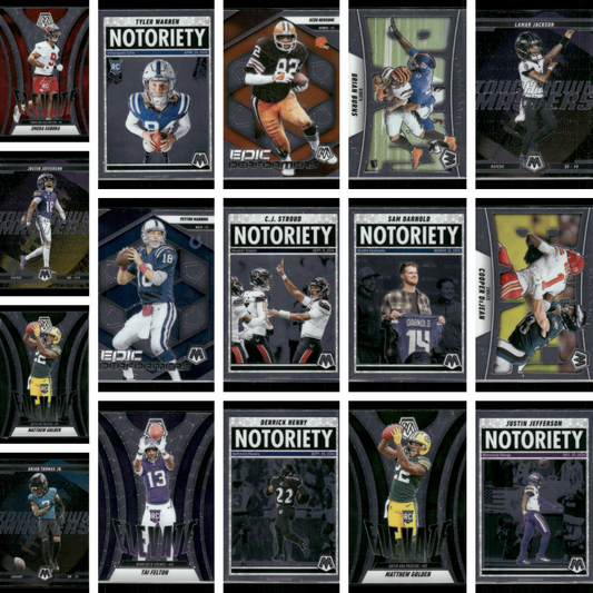 2025 Mosaic Football - 16 Card Rookie & Vet Insert Lot